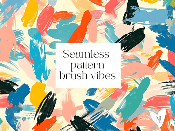 Download Seamless Pattern Brush Colorful Lines - Line Collection