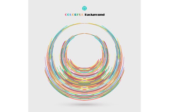 Download Circle of Distort Colorful Lines Pattern - Line Collection