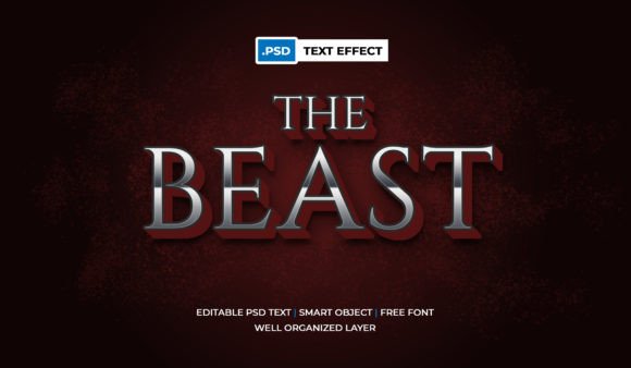 Download Beast Text Effect Halloween Theme Psd - Premium Resources