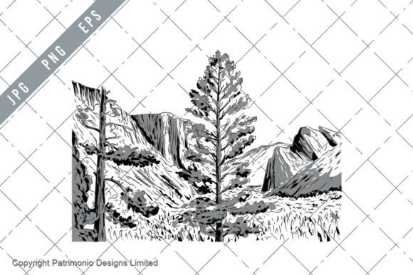 Download Wawona Tunnel Vista View Yosemite Line - Line Collection