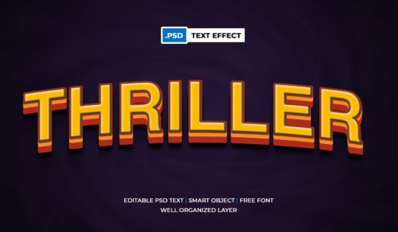 Download Thriller Text Effect Halloween Theme Psd - Premium Resources