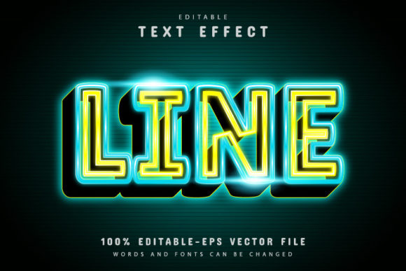 Download Neon Line Text Effect - Line Collection
