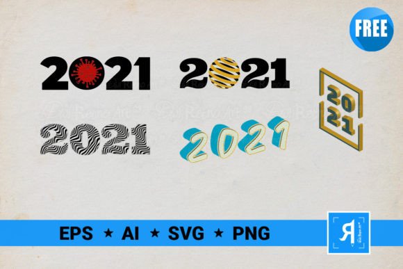 Download Free 5 Set 2021 Year Logo SVG Bundle - 2021 Collection