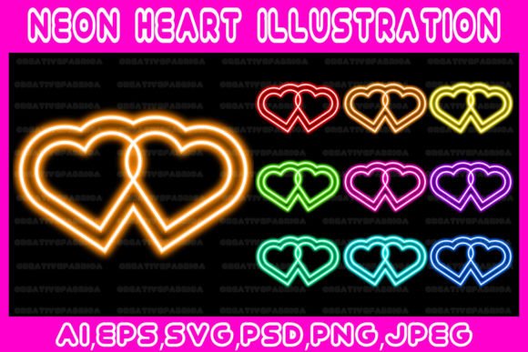 Download Valantine Heart Icon Neon Line Clip Art - Line Collection