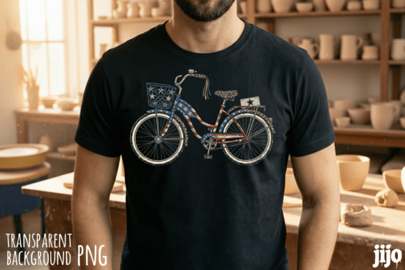 Download Bicycle Patriotic Stars Stripes PNG - Premium Resources