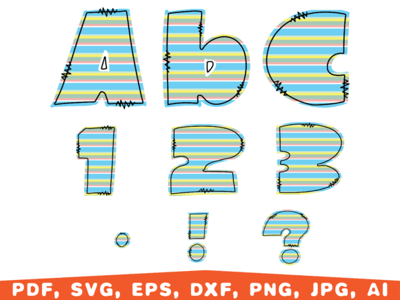 Download Summer Font, Colorful Lines Font - Line Collection