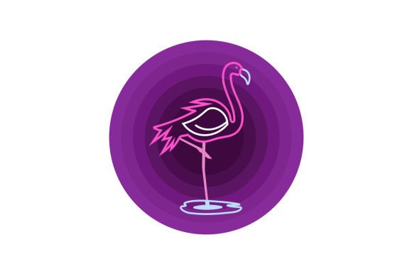 Download Flamingo, Neon - Line Art - Line Collection