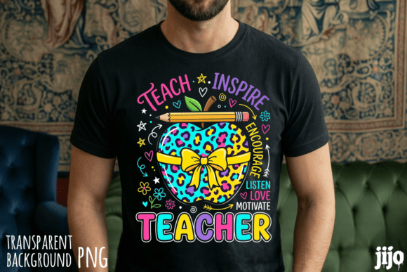 Download Teacher Apple Colorful Pencil PNG - Premium Resources