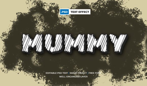 Download Mummy Text Effect Halloween Theme Psd - Premium Resources