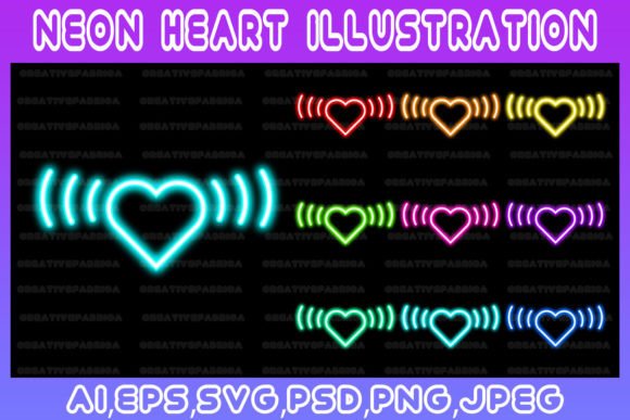Download Heart Neon Line Illustration Art Vector - Line Collection