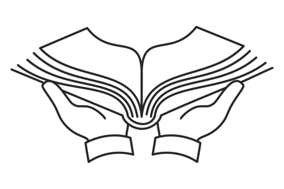 Download Open Book in Human Hands. Reading Linear - Line Collection