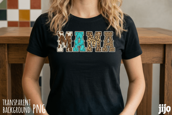 Download Mama Block Cowhide Turquoise PNG - Premium Bundle