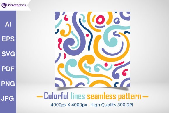 Download Colorful Lines Seamless Digital Paper - Line Collection
