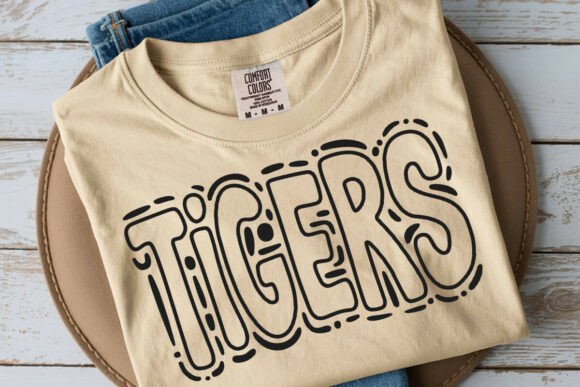 Download TIGERS - Doodle Word Outline Svg - Line Collection