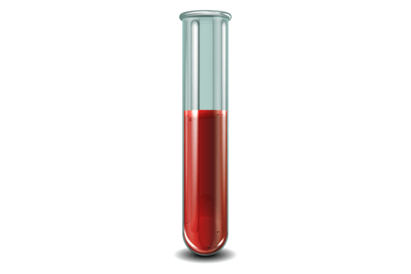 Download Realistic Glass Tube with Blood. Medical - Tube Collection